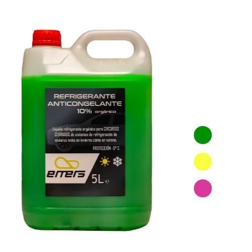 ANTICONGELANTE Y REFRIGERANTE EMERS ORGANICO 10% 5 LITROS