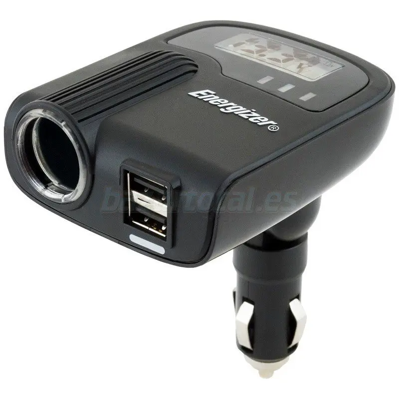 CARGADOR ENERGIZER® USB DOBLE 12V MECHERO COCHE