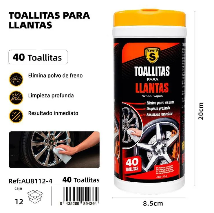 TOALLITAS BOTE LIMPIA LLANTAS SPSIL
