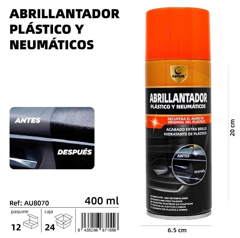 ABRILLANTADOR PLASTICOS Y NEUMATICOS SPSIL 400 ML.