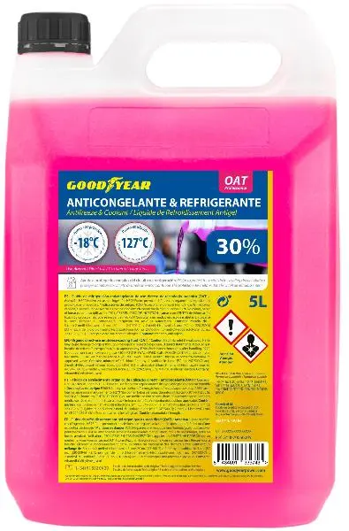 ANTICONGELANTE Y REFRIGERANTE GOOD YEAR ROSA 5L ( 30% )