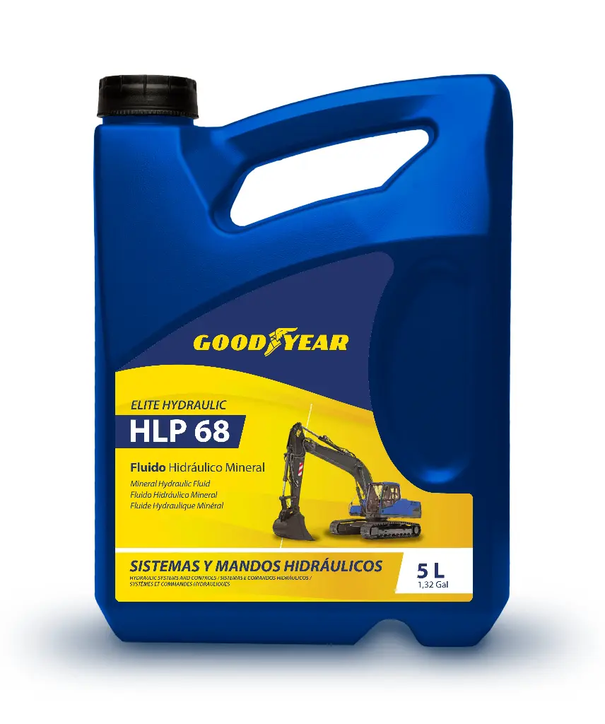 LUBRICANTE GOOD YEAR HIDRÁULICO HLP-68 HV 5 LITROS