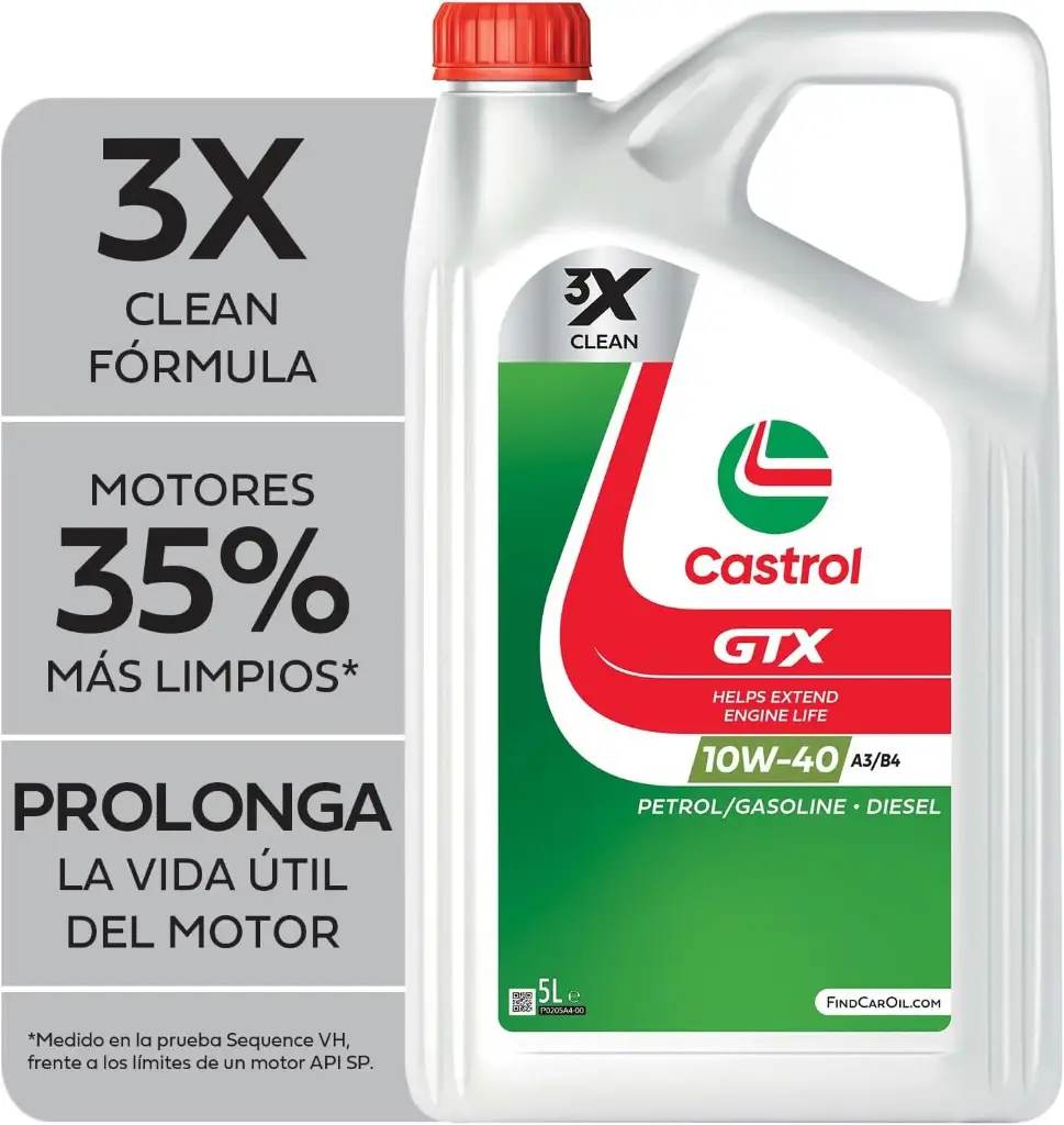 LUBRICANTE CASTROL GTX 10W40 5 LITROS