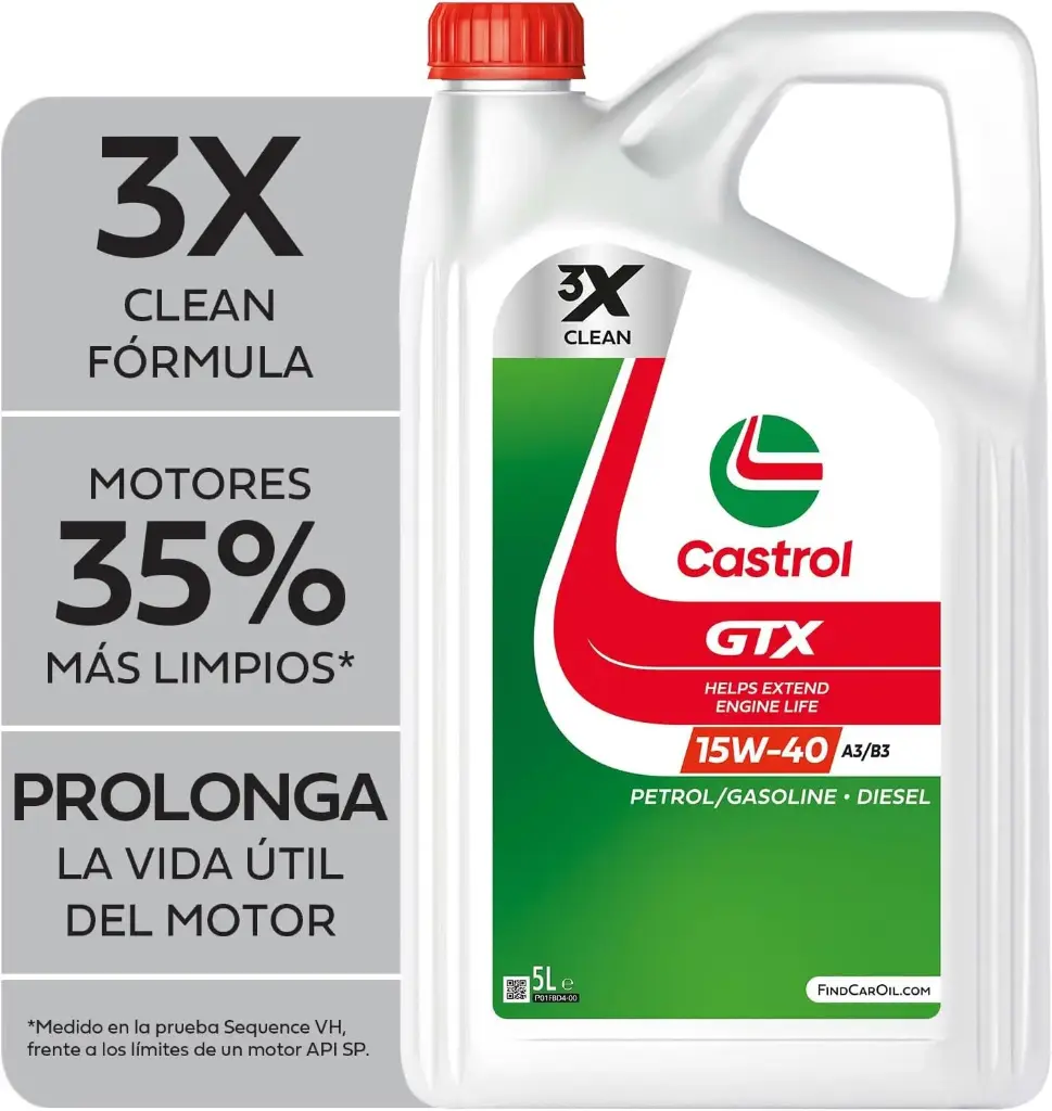 LUBRICANTE CASTROL GTX 15W40 5 LITROS
