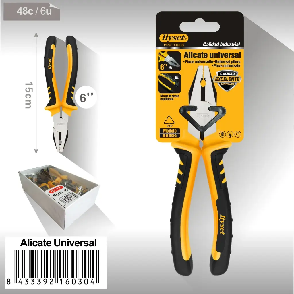 ALICATE UNIVERSAL 6" / 150 MM.